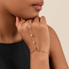 image:imageCicy Bell Hand Chain 18k Gold Plated Bracelets for Women Adjustable Dainty Cubic Zirconia Stainless Steel Link Finger Ring Bracelets Jewelry AccessoriesGold C