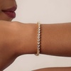 image:imageCicy Bell Tennis Bracelets for Women 18k Gold Plated Stack Cubic Zirconia Link Bracelets Sets Trendy Jewelry Gifts for BridesGold