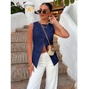 image:imageCicy Bell Womens Round Neck Waistcoat Vest Summer Button up Vest Tops Casual Business Fitted Sleeveless Blazer