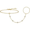 image:imageCicy Bell Hand Chain 18k Gold Plated Bracelets for Women Adjustable Dainty Cubic Zirconia Stainless Steel Link Finger Ring Bracelets Jewelry AccessoriesGold A