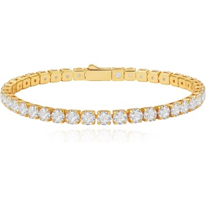 image:imageCicy Bell Tennis Bracelets for Women 18k Gold Plated Stack Cubic Zirconia Link Bracelets Sets Trendy Jewelry Gifts for BridesGold