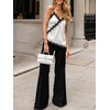 image:imageCicy Bell Women Summer Satin Cami Tops Spaghetti Strap Lace V Neck Cute Camisole Party Pajamas Asymmetrical Hem Tank TopsBlackwhite