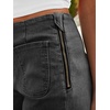 image:imageCicy Bell Womens Cropped High Waisted Jeans Baggy Wide Leg Stretchy Capris Ruffle Flare Denim Pants with PocketsGrey
