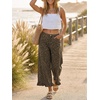 image:imageCicy Bell Womens Ruffle Wide Leg Jeans Cropped Elastic High Waisted Baggy Denim Pants with PocketsLeopard