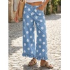 image:imageCicy Bell Womens Ruffle Wide Leg Jeans Cropped Elastic High Waisted Baggy Denim Pants with PocketsRound Color Dots