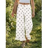 image:imageCicy Bell Womens Ruffle Wide Leg Jeans Cropped Elastic High Waisted Baggy Denim Pants with PocketsWave Point Color
