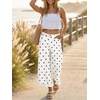 image:imageCicy Bell Womens Ruffle Wide Leg Jeans Cropped Elastic High Waisted Baggy Denim Pants with PocketsWave Point Color