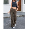 image:imageCicy Bell Womens Wide Leg Jeans High Waisted Baggy Stretchy Front Seam Denim Pants with PocketsApricot Leopard Print