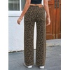 image:imageCicy Bell Womens Wide Leg Jeans High Waisted Baggy Stretchy Front Seam Denim Pants with PocketsApricot Leopard Print