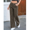 image:imageCicy Bell Womens Wide Leg Jeans High Waisted Baggy Stretchy Front Seam Denim Pants with PocketsApricot Leopard Print