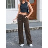 image:imageCicy Bell Womens Wide Leg Jeans High Waisted Baggy Stretchy Front Seam Denim Pants with PocketsBrown Leopard Print