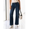 image:imageCicy Bell Womens Wide Leg Jeans High Waisted Baggy Stretchy Front Seam Denim Pants with PocketsNavy Blue