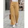 image:imageCicy Bell Womens Wide Leg Pants Summer Baggy Casual Elastic High Waisted Cotton Trousers with PocketsLight Brown