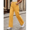 image:imageCicy Bell Womens Wide Leg Pants Summer Baggy Casual Elastic High Waisted Cotton Trousers with PocketsYellow