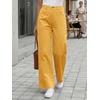 image:imageCicy Bell Womens Wide Leg Pants Summer Baggy Casual Elastic High Waisted Cotton Trousers with PocketsYellow