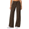 image:imageCicy Bell Womens Wide Leg Jeans High Waisted Baggy Stretchy Front Seam Denim Pants with PocketsBrown Leopard Print