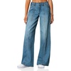 image:imageCicy Bell Womens Wide Leg Jeans High Waisted Baggy Stretchy Front Seam Denim Pants with PocketsDark Blue