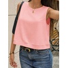 image:imageCicy Bell Womens Casual Cropped Tank Tops Summer Crew Neck Sleeveless Boxy Shirts Workout Basic TeesPink