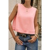 image:imageCicy Bell Womens Casual Cropped Tank Tops Summer Crew Neck Sleeveless Boxy Shirts Workout Basic TeesPink