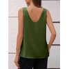 image:imageCicy Bell Womens Silk Satin Tank Tops V Neck Dressy Casual Camisole Blouses Summer Corporate OutfitsArmy Green