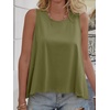 image:imageCicy Bell Womens Summer Flowy Tank Tops Sleeveless Crew Neck Trendy Casual Shirts Loose Fit Swing TeesArmy Green