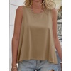 image:imageCicy Bell Womens Summer Flowy Tank Tops Sleeveless Crew Neck Trendy Casual Shirts Loose Fit Swing TeesBrown