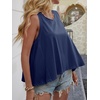 image:imageCicy Bell Womens Summer Flowy Tank Tops Sleeveless Crew Neck Trendy Casual Shirts Loose Fit Swing TeesNavy
