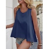 image:imageCicy Bell Womens Summer Flowy Tank Tops Sleeveless Crew Neck Trendy Casual Shirts Loose Fit Swing TeesNavy