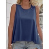 image:imageCicy Bell Womens Summer Flowy Tank Tops Sleeveless Crew Neck Trendy Casual Shirts Loose Fit Swing TeesNavy