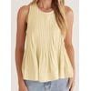 image:imageCicy Bell Womens Summer Peplum Tops Casual Babydoll Sleeveless Cotton Tank Tops Flowy Pleated ShirtsBeige