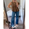 image:imageCicy Bell Womens Summer Peplum Tops Casual Babydoll Sleeveless Cotton Tank Tops Flowy Pleated ShirtsCoffee
