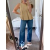 image:imageCicy Bell Womens Summer Peplum Tops Casual Babydoll Sleeveless Cotton Tank Tops Flowy Pleated ShirtsKhaki
