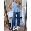image:imageCicy Bell Womens Summer Peplum Tops Casual Babydoll Sleeveless Cotton Tank Tops Flowy Pleated ShirtsLight Blue
