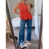 image:imageCicy Bell Womens Summer Peplum Tops Casual Babydoll Sleeveless Cotton Tank Tops Flowy Pleated ShirtsRed