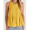 image:imageCicy Bell Womens Summer Peplum Tops Casual Babydoll Sleeveless Cotton Tank Tops Flowy Pleated ShirtsYellow