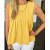 image:imageCicy Bell Womens Summer Peplum Tops Casual Babydoll Sleeveless Cotton Tank Tops Flowy Pleated ShirtsYellow