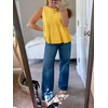 image:imageCicy Bell Womens Summer Peplum Tops Casual Babydoll Sleeveless Cotton Tank Tops Flowy Pleated ShirtsYellow