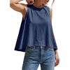 image:imageCicy Bell Womens Summer Flowy Tank Tops Sleeveless Crew Neck Trendy Casual Shirts Loose Fit Swing TeesNavy