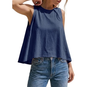 image:imageCicy Bell Womens Summer Flowy Tank Tops Sleeveless Crew Neck Trendy Casual Shirts Loose Fit Swing TeesNavy