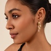 image:imageCicy Bell Dangle Earrings For Women 18k Gold Plated Triple Huggie Cute Statement Chain Dainty Drop Earrings Trendy JewelryStyle AGold