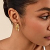 image:imageCicy Bell Dangle Earrings For Women 18k Gold Plated Triple Huggie Cute Statement Chain Dainty Drop Earrings Trendy JewelryStyle CGold
