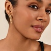 image:imageCicy Bell Dangle Earrings For Women 18k Gold Plated Triple Huggie Cute Statement Chain Dainty Drop Earrings Trendy JewelryStyle DGold
