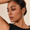 image:imageCicy Bell Dangle Earrings For Women 18k Gold Plated Triple Huggie Cute Statement Chain Dainty Drop Earrings Trendy JewelryStyle EGold
