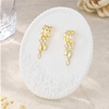 image:imageCicy Bell Dangle Earrings For Women 18k Gold Plated Triple Huggie Cute Statement Chain Dainty Drop Earrings Trendy JewelryStyle FGold