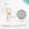 image:imageCicy Bell Earrings for Women 18K Gold Plated Hypoallergenic Flat Back Stud Earrings Cute IceCream Drip Oil Rhinestone Earring Summer Beachy Trendy Jewelry GiftsGold