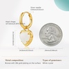 image:imageCicy Bell Earrings for Women 18K Gold Plated Hypoallergenic Heart Hoop Earrings Energy Stone Elegant Lucky Huggie Earring Trendy Teacher Jewelry GiftsGoldWhite