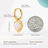 image:imageCicy Bell Earrings for Women 18K Gold Plated Hypoallergenic Heart Hoop Earrings Energy Stone Elegant Lucky Huggie Earring Trendy Teacher Jewelry GiftsGoldPink