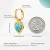 image:imageCicy Bell Earrings for Women 18K Gold Plated Hypoallergenic Heart Hoop Earrings Energy Stone Elegant Lucky Huggie Earring Trendy Teacher Jewelry GiftsGoldBlue