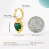 image:imageCicy Bell Earrings for Women 18K Gold Plated Hypoallergenic Heart Hoop Earrings Energy Stone Elegant Lucky Huggie Earring Trendy Teacher Jewelry GiftsGoldGreen