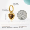 image:imageCicy Bell Earrings for Women 18K Gold Plated Hypoallergenic Heart Hoop Earrings Energy Stone Elegant Lucky Huggie Earring Trendy Teacher Jewelry GiftsGold